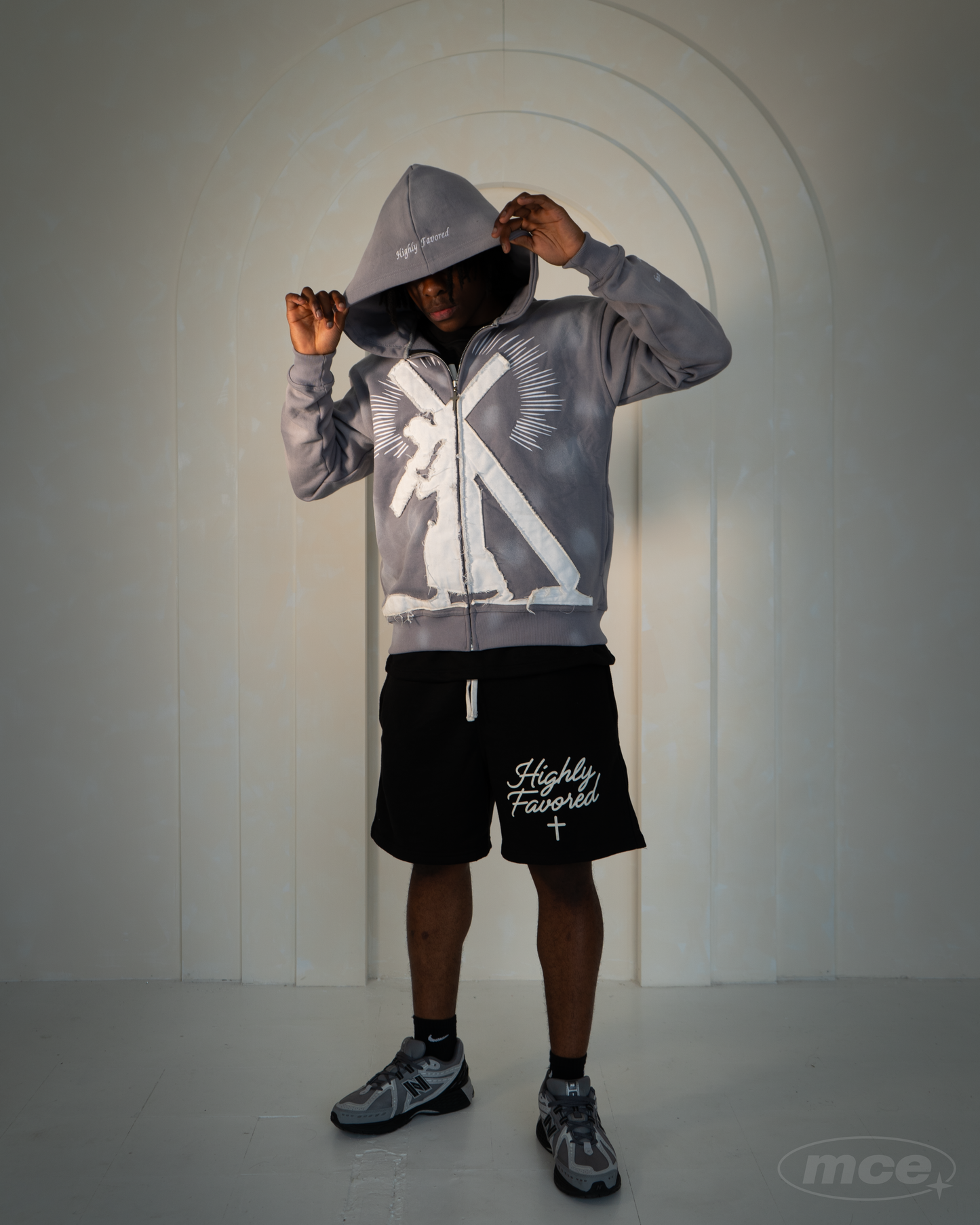 Marked By The Cross Zip-Up Hoodie - GREY