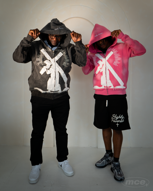 Marked By The Cross Zip-Up Hoodie - PINK